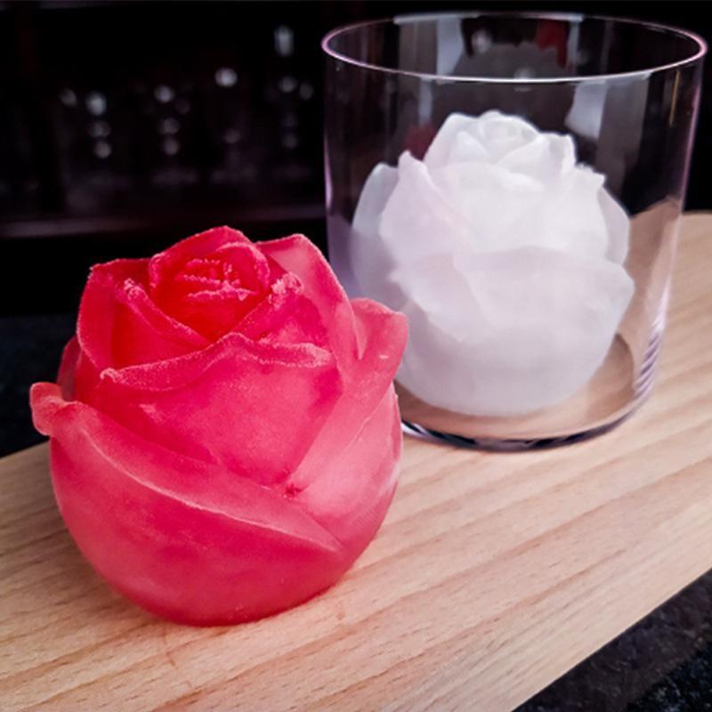 3D Silicone Rose Shape Ice Cube Mold