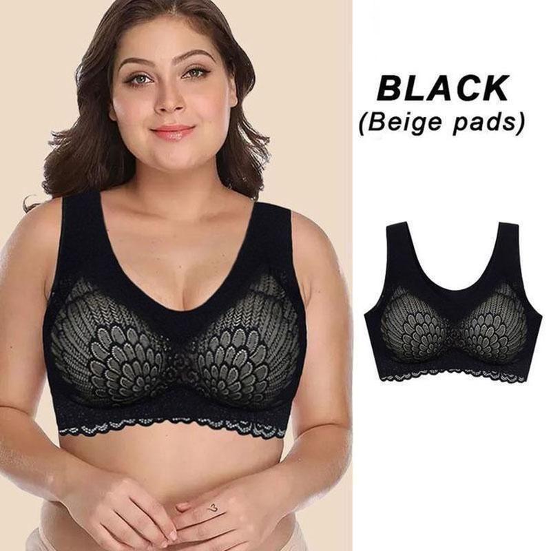 Wireless Push Up Comfort Shock-proof Lace Bra