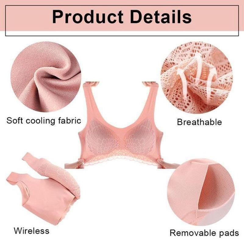 Wireless Push Up Comfort Shock-proof Lace Bra