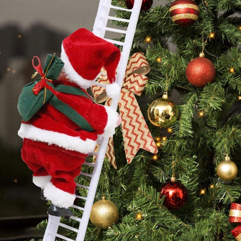 Electric Plush Ladder Climbing Santa