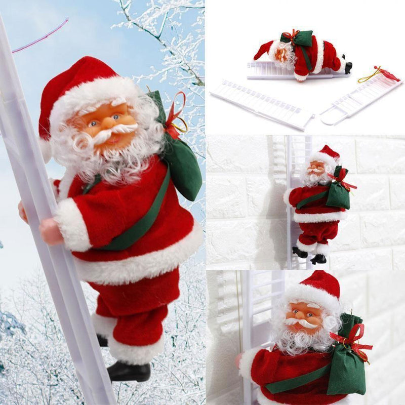 Electric Plush Ladder Climbing Santa