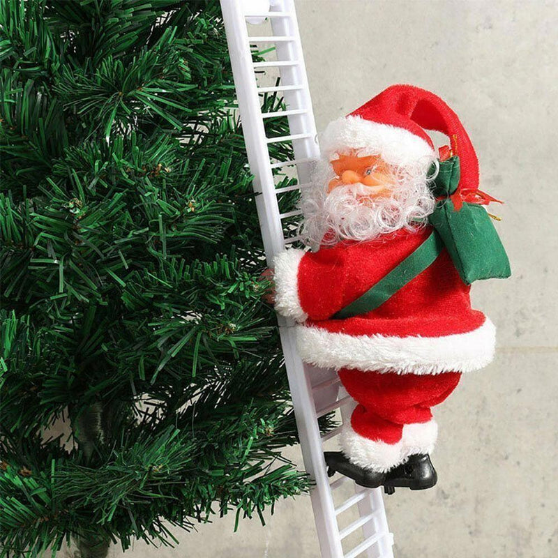 Electric Plush Ladder Climbing Santa