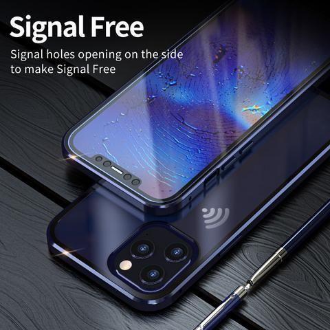 TWO SIDE TEMPERED GLASS MAGNETIC ADSORPTION PHONE CASE