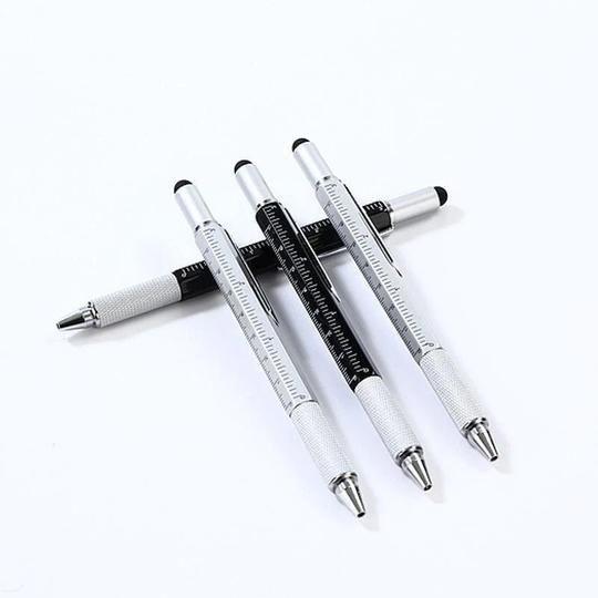 Multitool Pen Set with Screwdriver, Ruler, Level Gauge, Touch Screen Stylus, Ball Pen