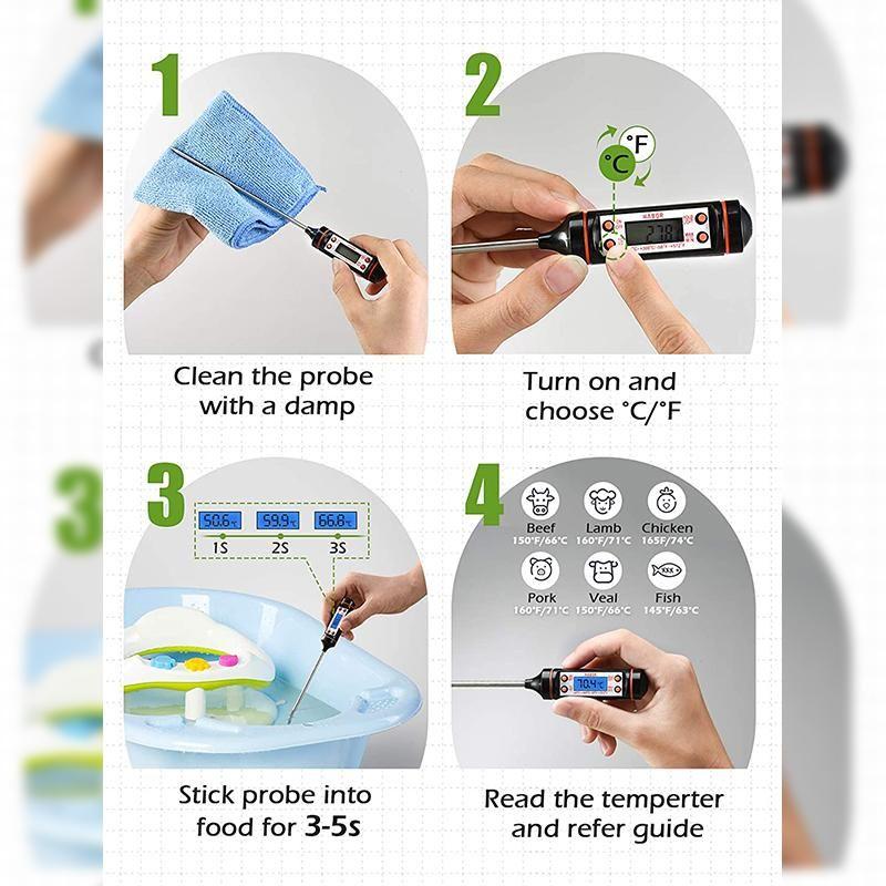 Kitchen Cooking Digital Multi-Functional Thermometer