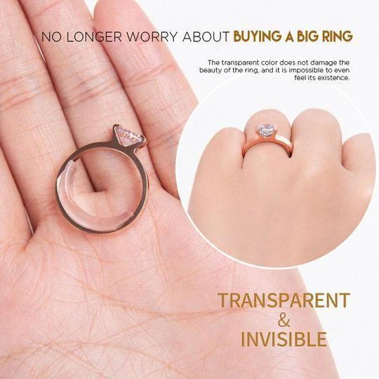 Invisible Ring Re-sizer Prevents Ring From Sliding Off