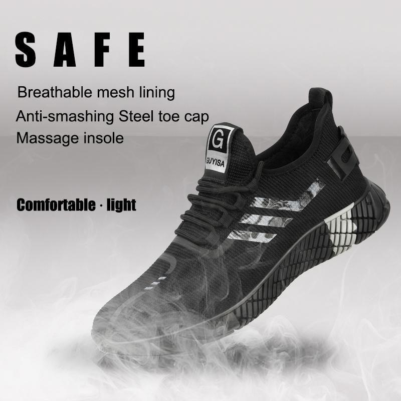 Non-slip steel toe safety shoes