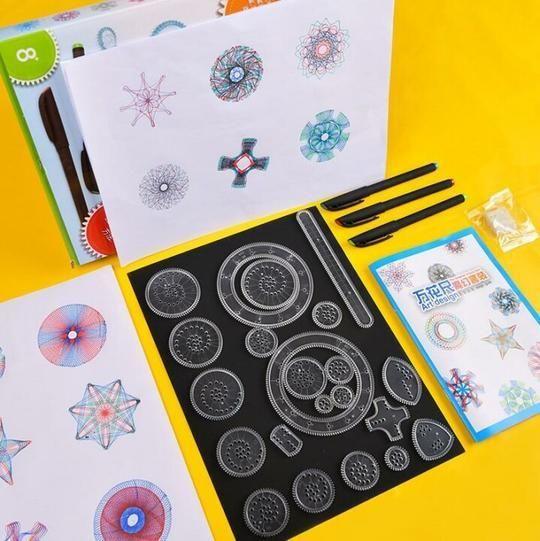 Spirograph Drawing Ruler Set