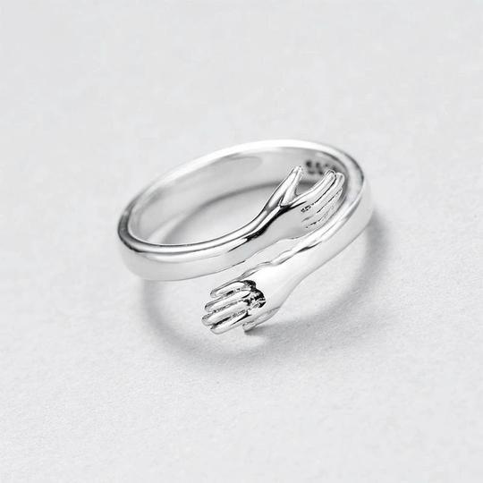 Romantic Couple Hug Hands Ring