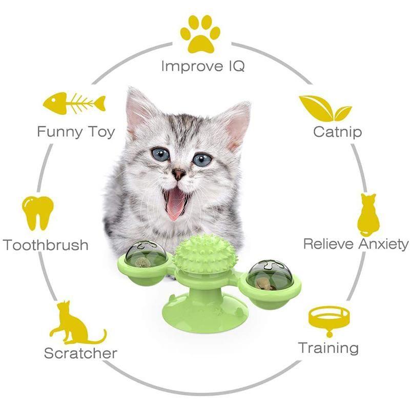 Interactive Windmill Cat Toy