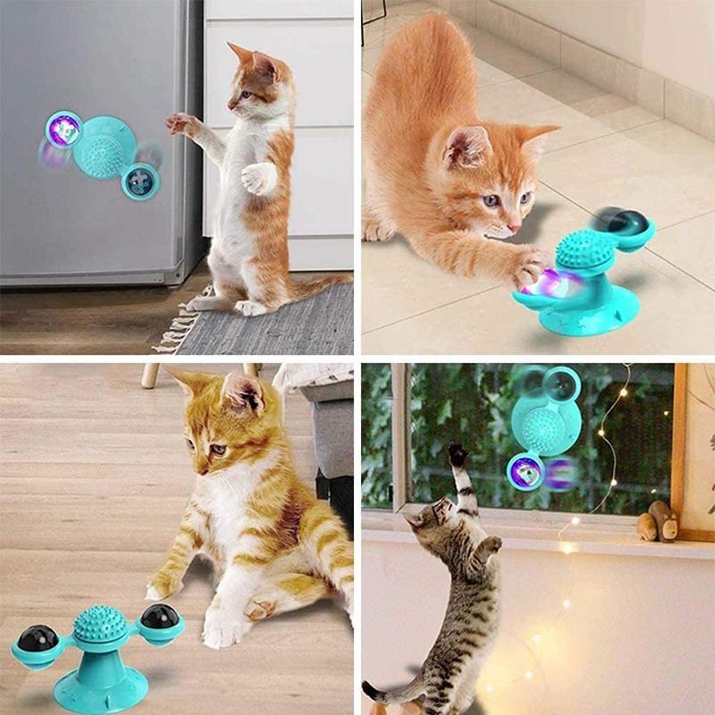 Interactive Windmill Cat Toy