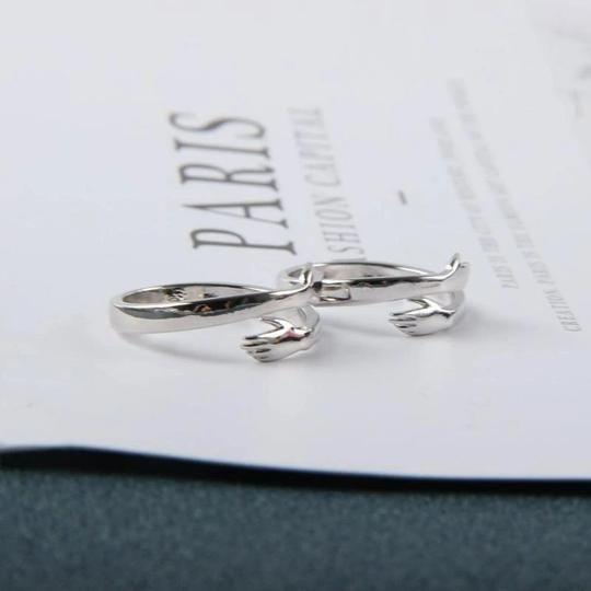 Romantic Couple Hug Hands Ring