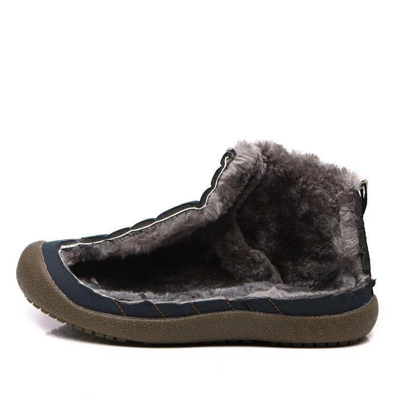 Waterproof Unisex Artificial Fur Lined Slip On Boots