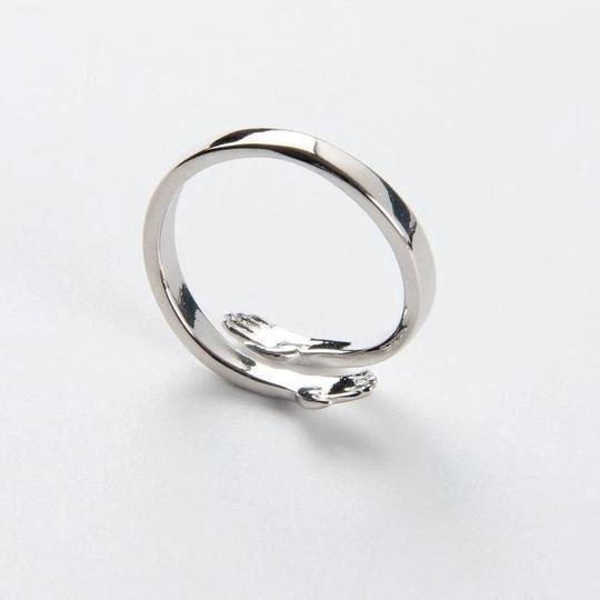 Romantic Couple Hug Hands Ring