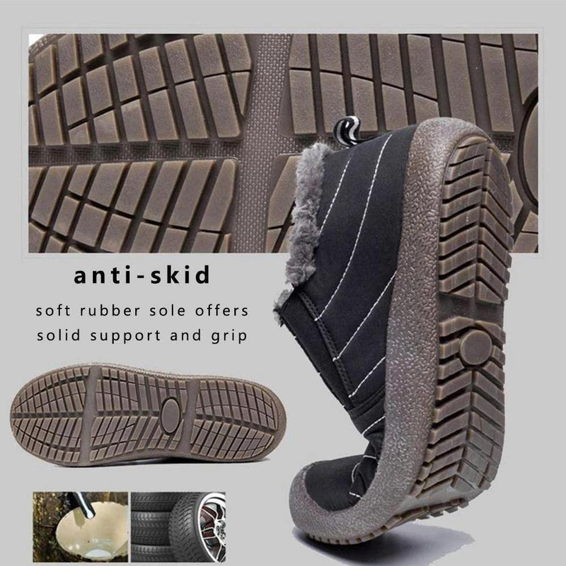 Waterproof Unisex Artificial Fur Lined Slip On Boots