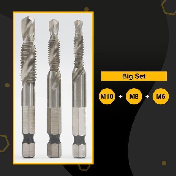 3/6 Pcs Thread Tap Drill Bits Set