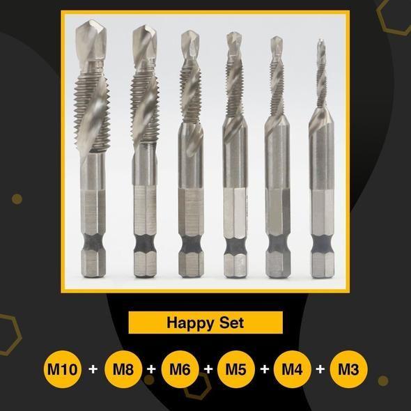 3/6 Pcs Thread Tap Drill Bits Set