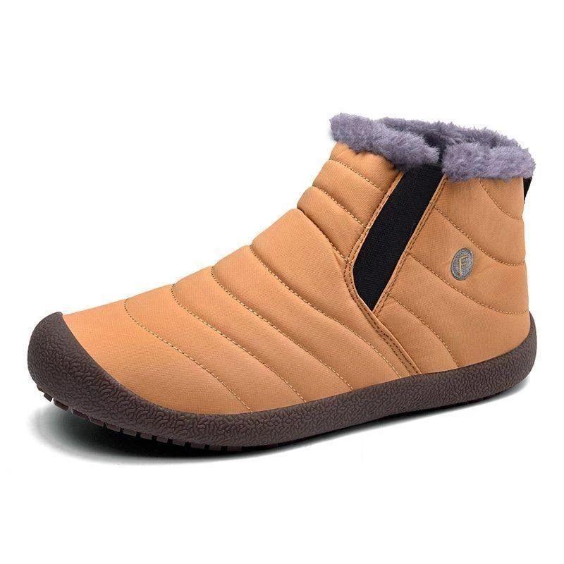 Waterproof Unisex Artificial Fur Lined Slip On Boots