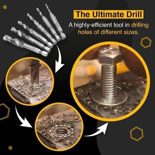 3/6 Pcs Thread Tap Drill Bits Set