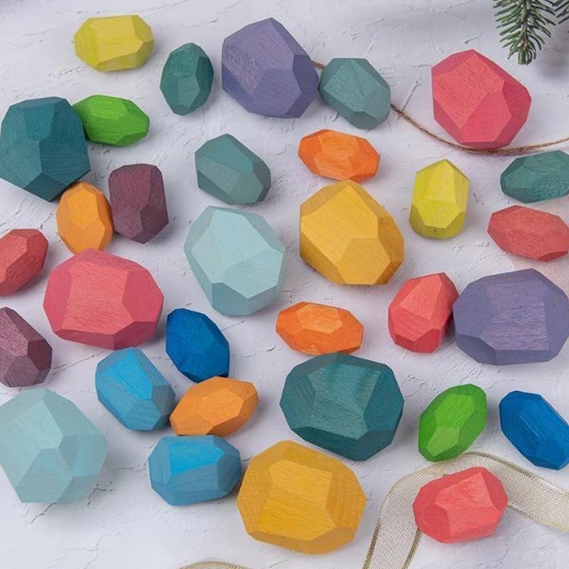 Wooden rock wood toys