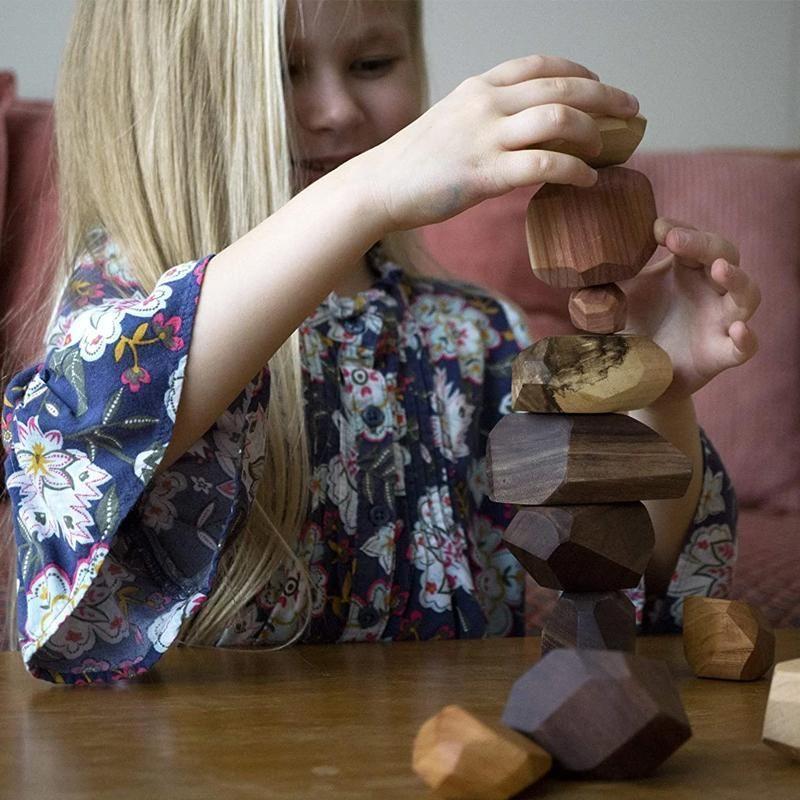 Wooden rock wood toys