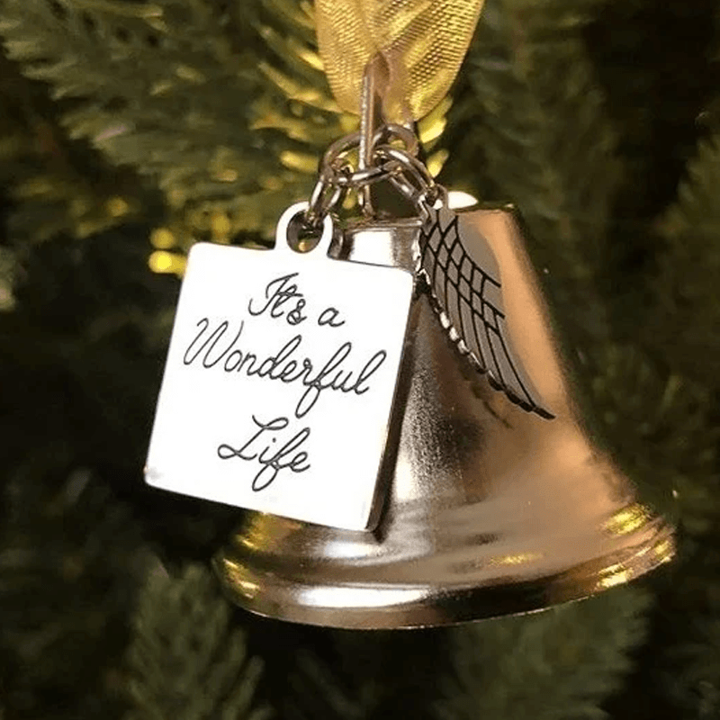 Christmas Bell Angel Wing Ornament