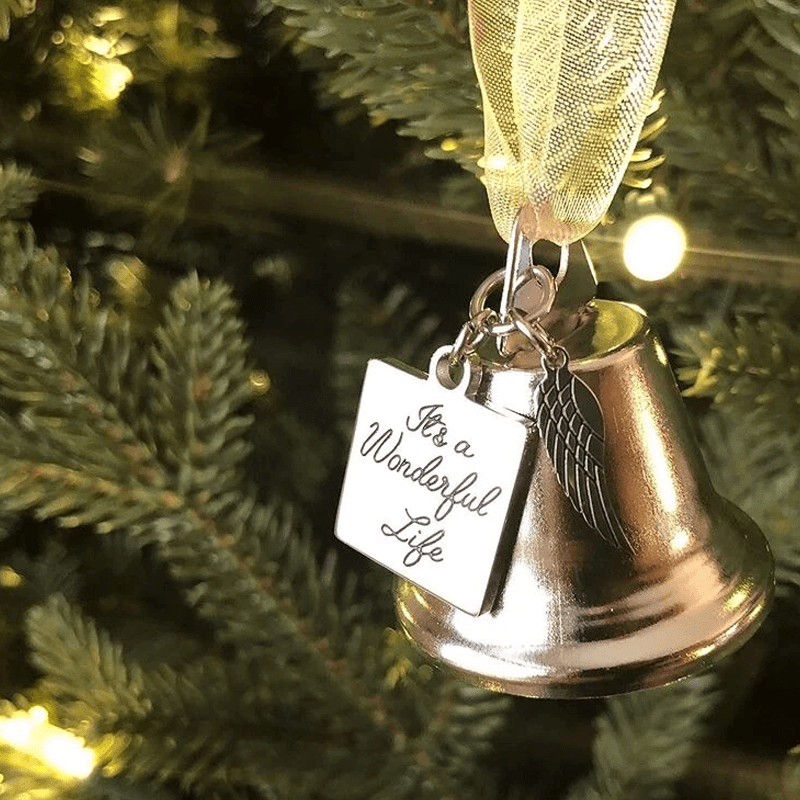 Christmas Bell Angel Wing Ornament