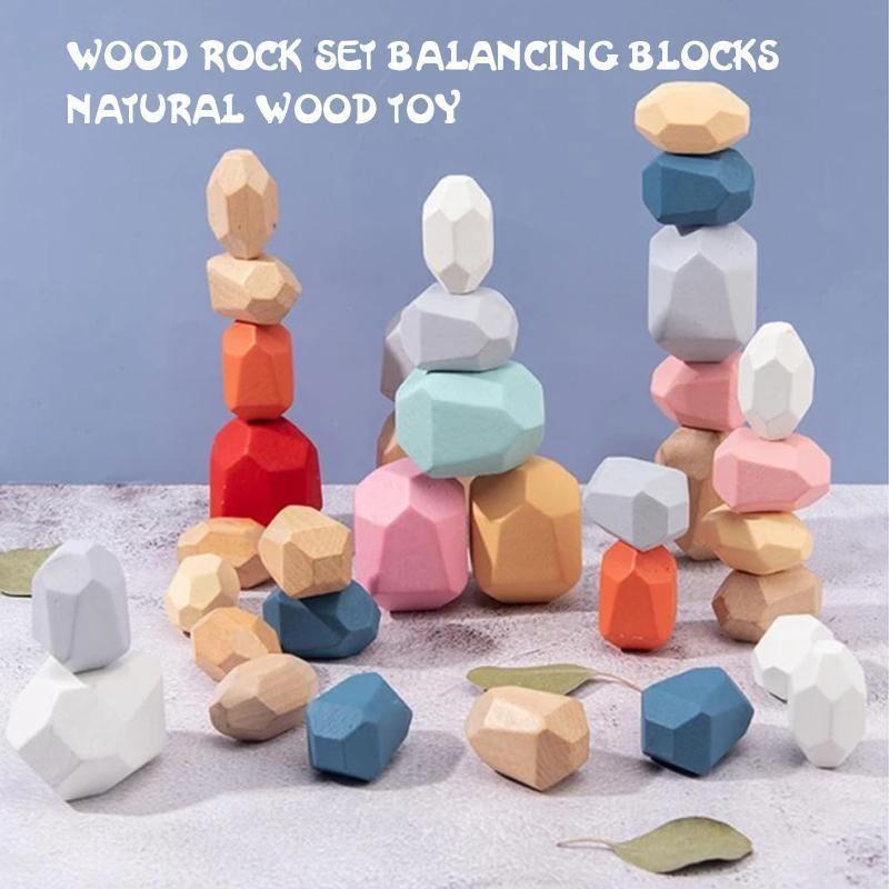 Wooden rock wood toys