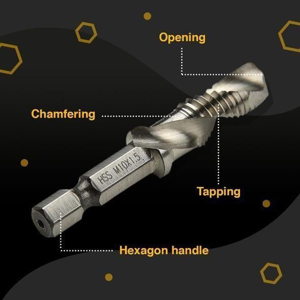 3/6 Pcs Thread Tap Drill Bits Set