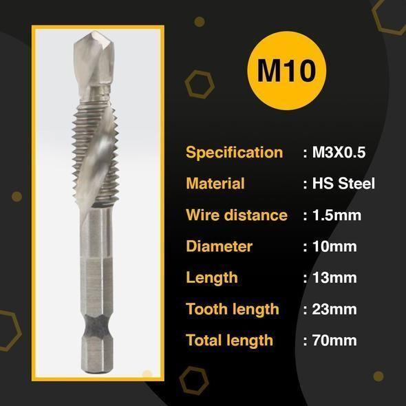 3/6 Pcs Thread Tap Drill Bits Set