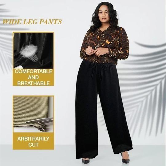 Ice Silk Wide Leg Pants