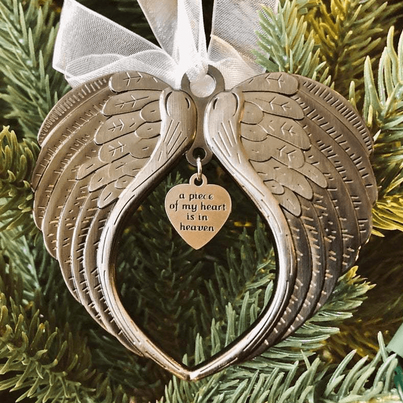 Christmas Bell Angel Wing Ornament