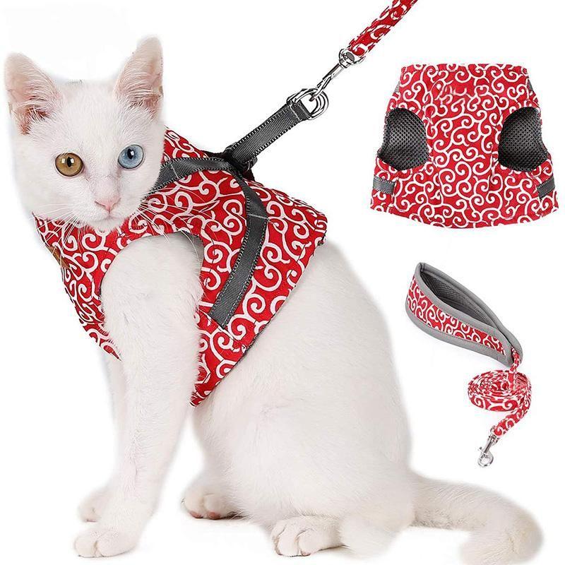 Escape-Proof Adjustable Cat Walking Harness