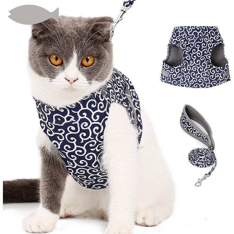 Escape-Proof Adjustable Cat Walking Harness