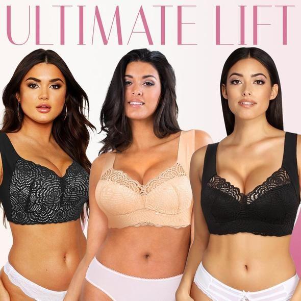 Ultimate Lift Stretch Full-Figure Seamless Lace Cut-Out Bra