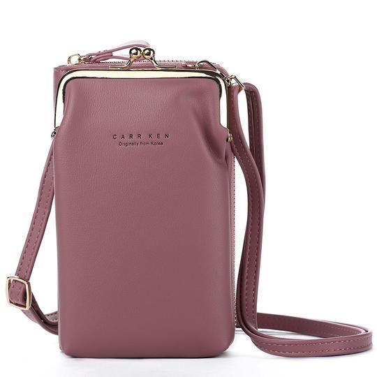 Soft Leather Crossbody Phone Bag