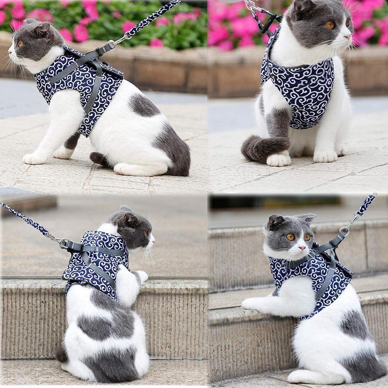 Escape-Proof Adjustable Cat Walking Harness