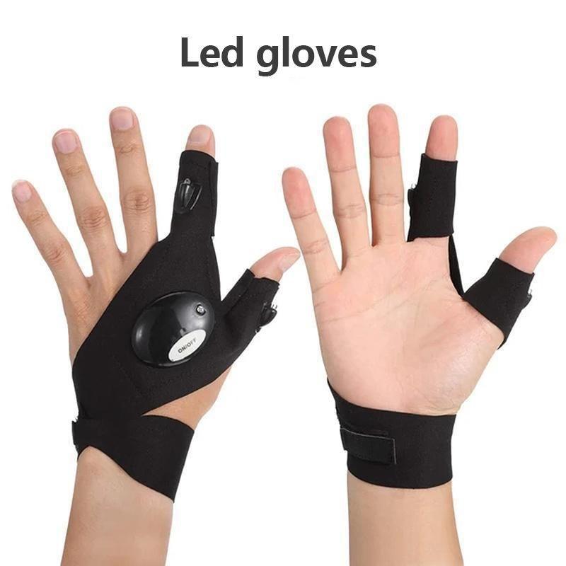 LED gloves with waterproof illumination