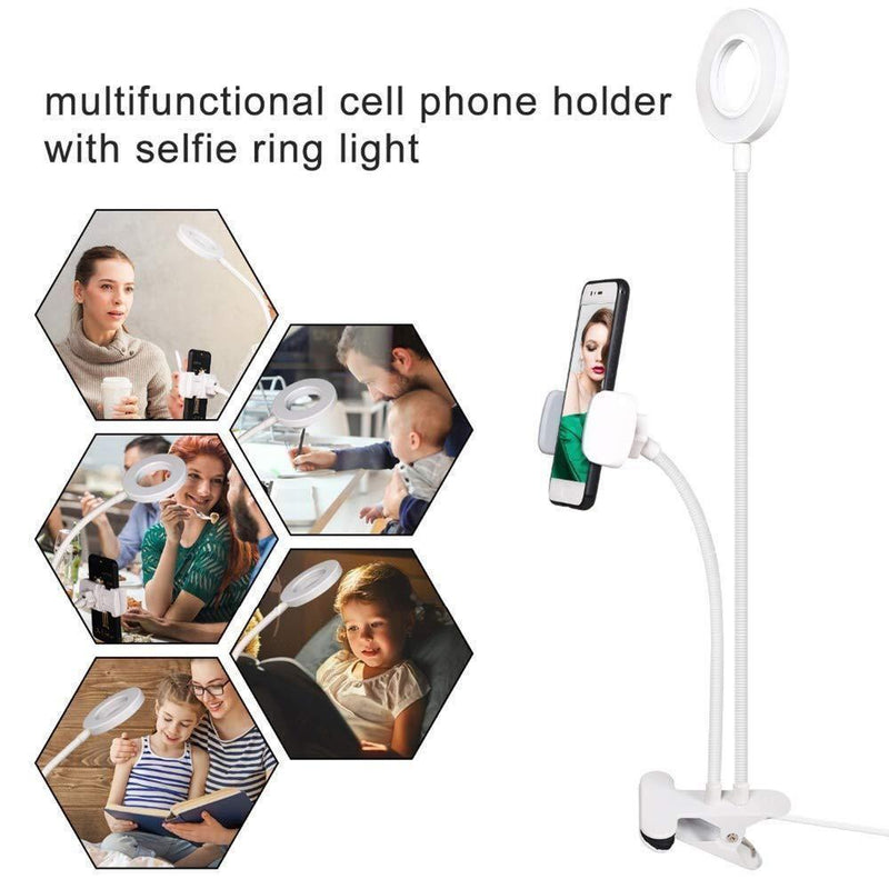 Selfie Ring Light with Cell Phone Holder Stand