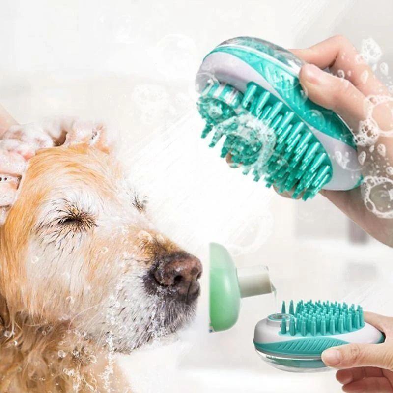 Pet bath and massage brush