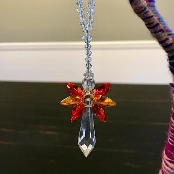 Rainbow angel crystal sun catcher