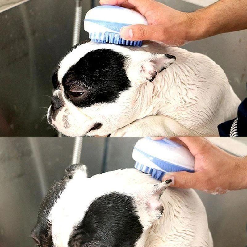 Pet bath and massage brush