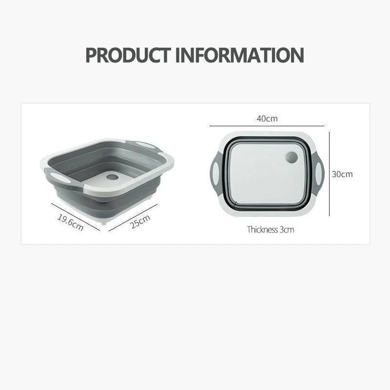 Multifunctional Cutting Board Foldable Sink Drain Basket