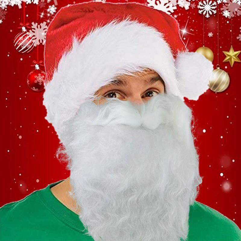 Santa Beard Face Mask Costume(2 pcs In One Set)