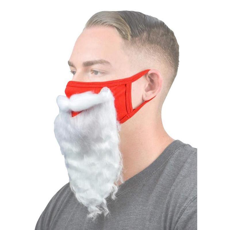 Santa Beard Face Mask Costume(2 pcs In One Set)