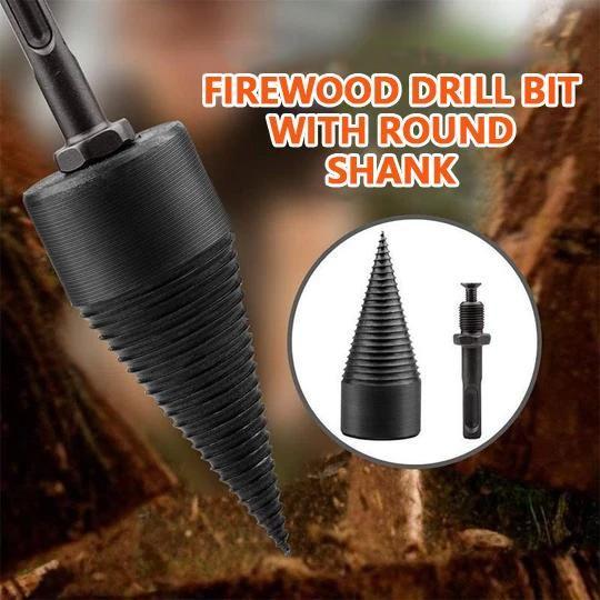 Firewood Drill Bit with Round Shank