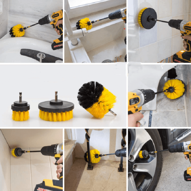 Bathroom Floor Kitchen Car Maintenance Cleaning Brush,Cordless Drill NOT Included
