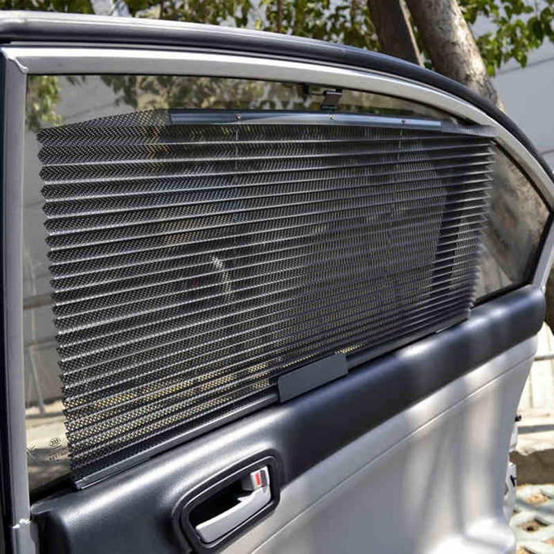 Car Window Sun Shade Curtain With 3M Adhesive, Black