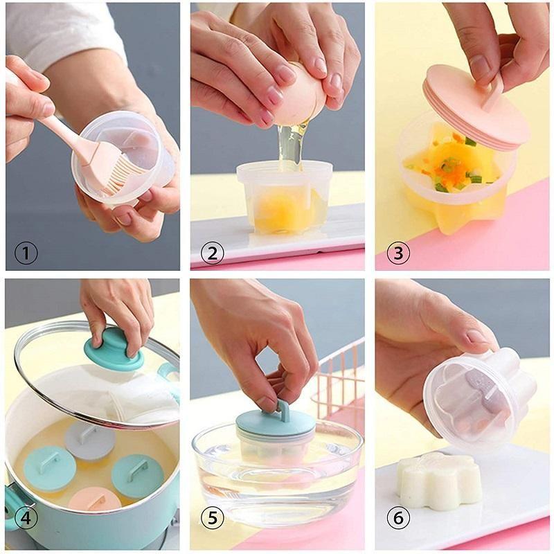 Egg Cooking Mold With Brush And Lid