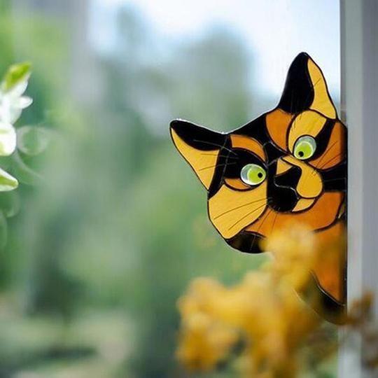 Funny cat decor